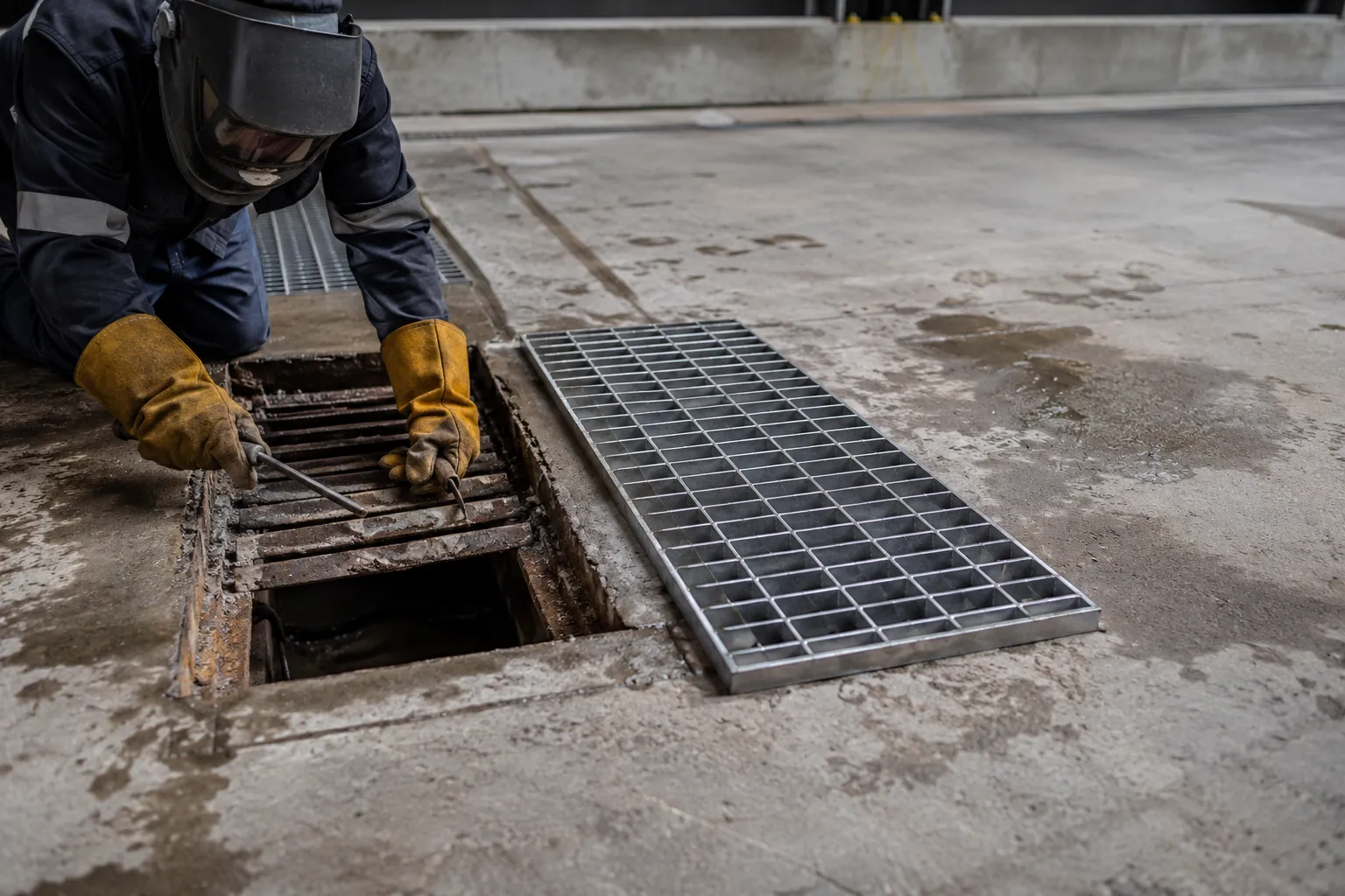 Loading Dock Drainage and Grate Repair in Maple, Ontario — fabricated and installed by The Grate Guys