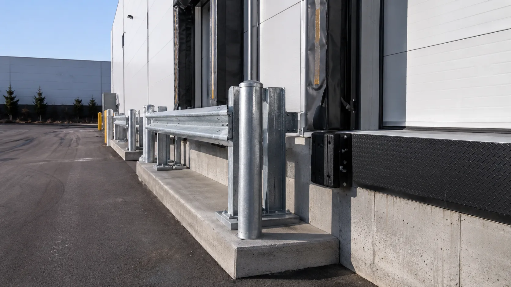 Loading Dock Protection in Pickering, Ontario — fabricated and installed by The Grate Guys