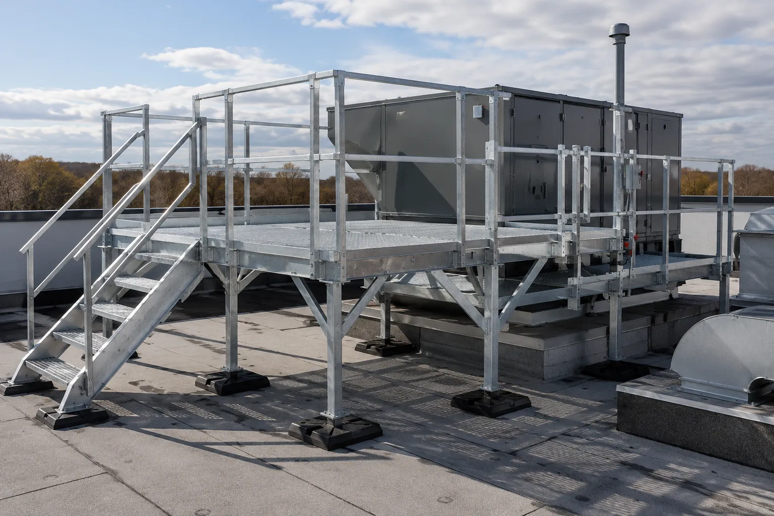 Completed Maintenance Platforms installation in Caledon by The Grate Guys