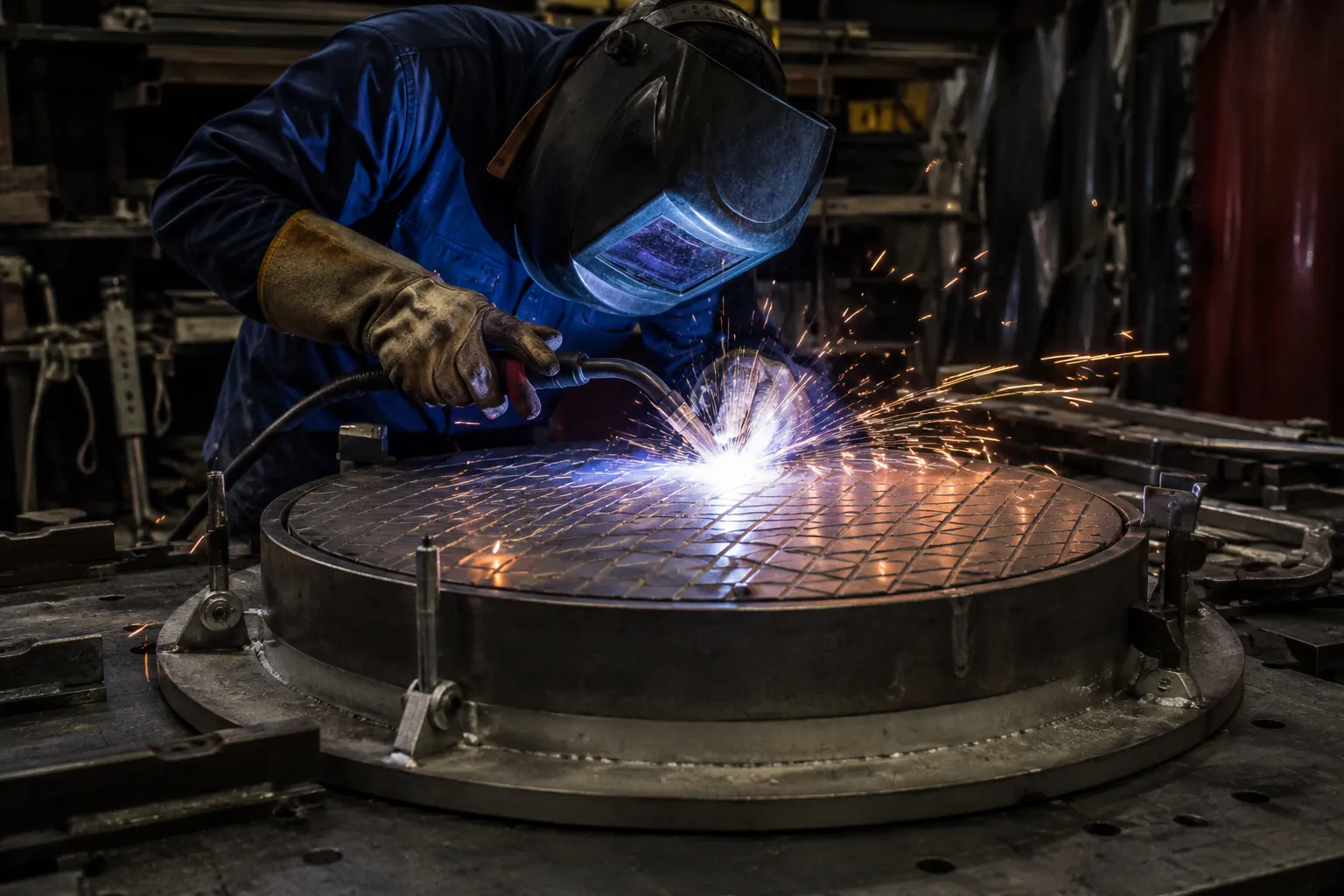 Manhole Covers in Markham being fabricated and installed by The Grate Guys