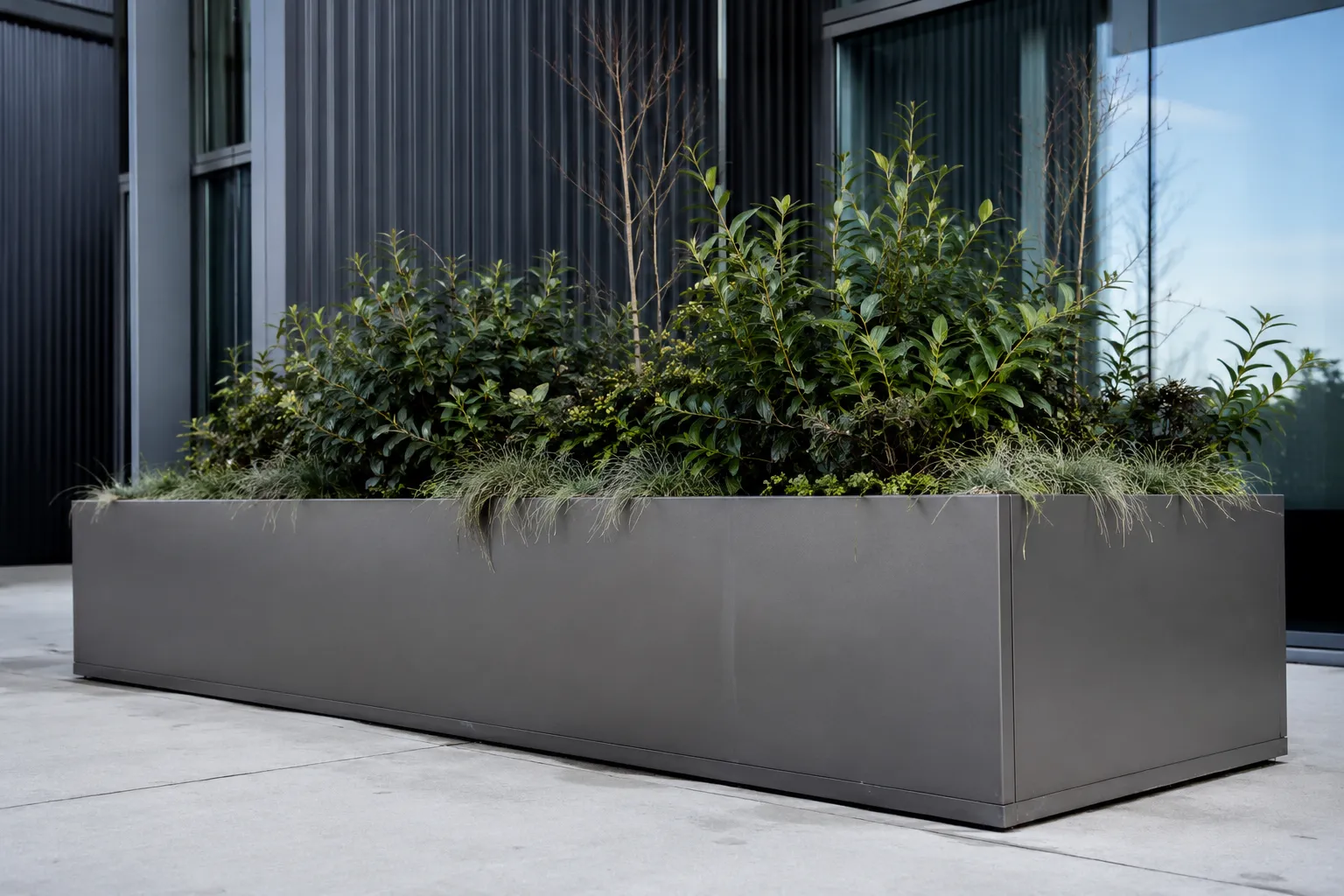 Completed Metal Planters installation in Maple by The Grate Guys