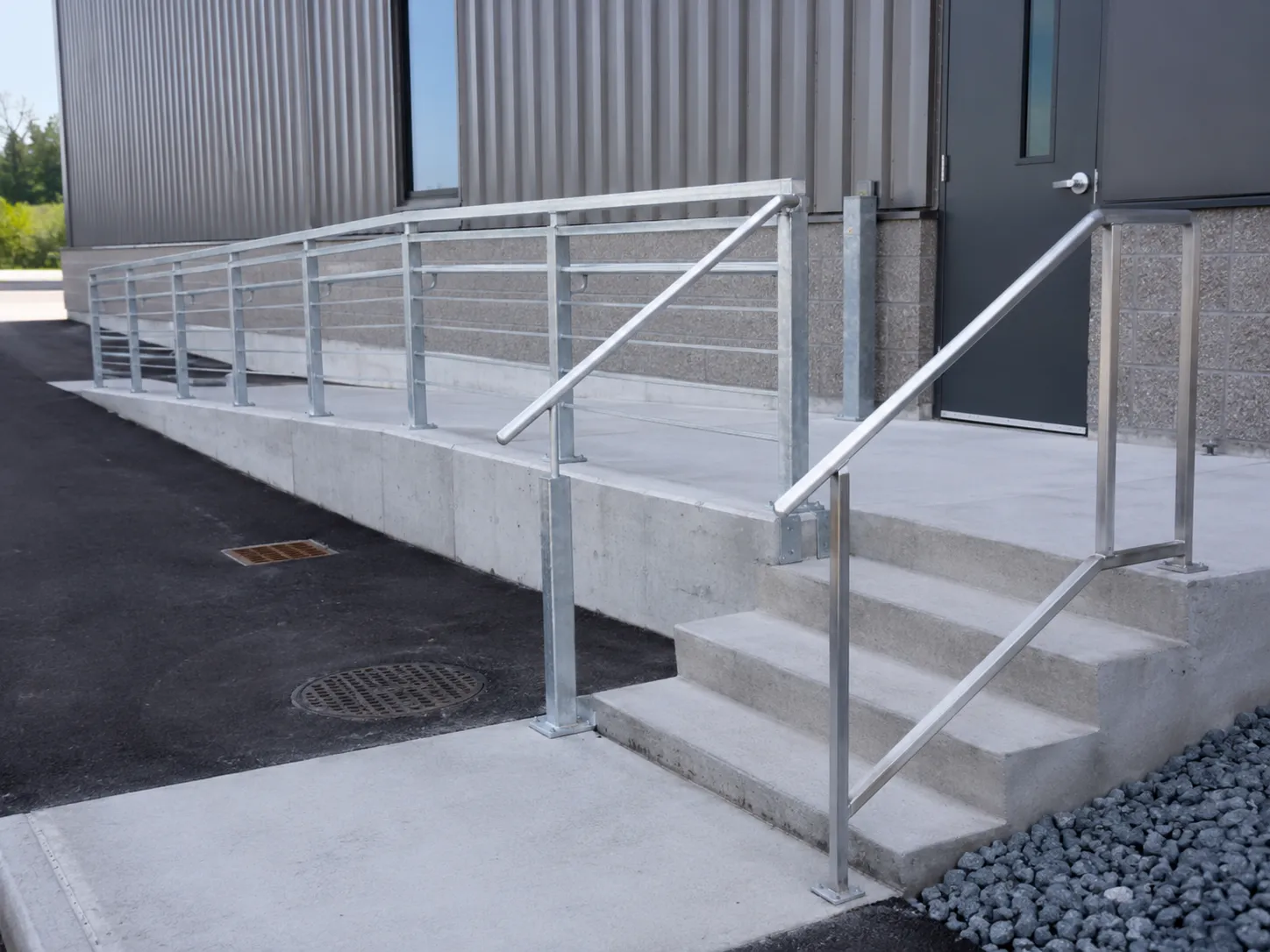 Completed Metal Railings and Handrails installation in Maple by The Grate Guys