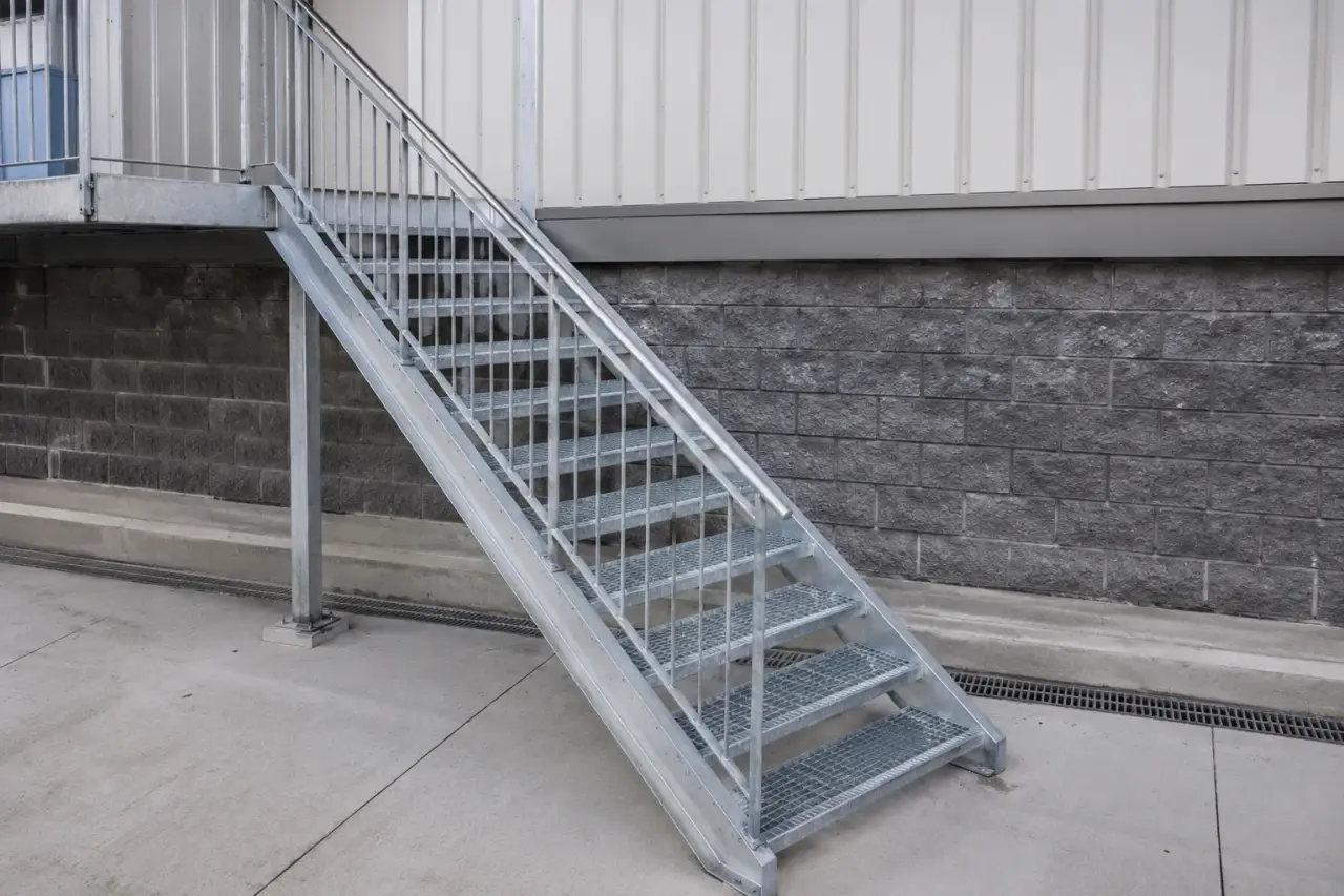 Completed Metal Stair Treads installation by The Grate Guys