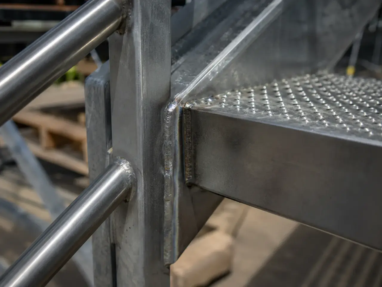 Steel Stairs in Aurora being fabricated and installed by The Grate Guys