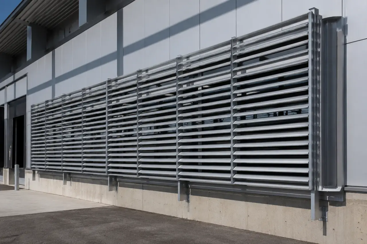 Completed Metal Sunshades installation by The Grate Guys
