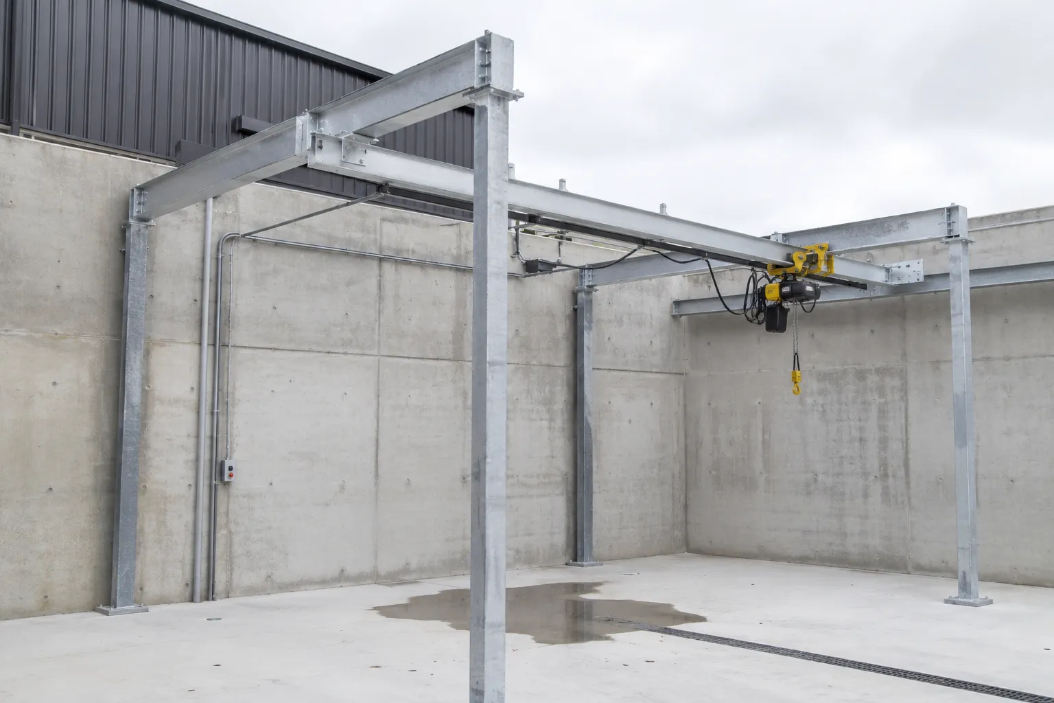 Completed Overhead Crane Monorail Systems installation in Maple by The Grate Guys