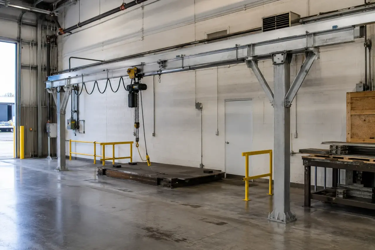 Completed Overhead Crane Monorail Systems installation by The Grate Guys