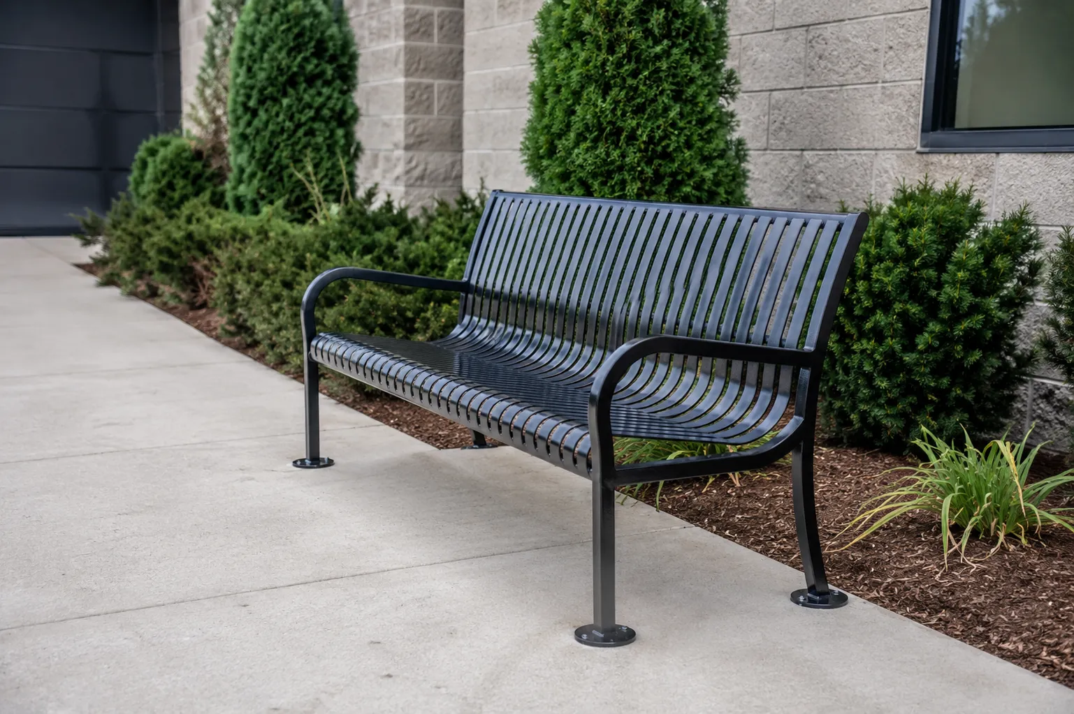 Completed Park Benches installation in Markham by The Grate Guys