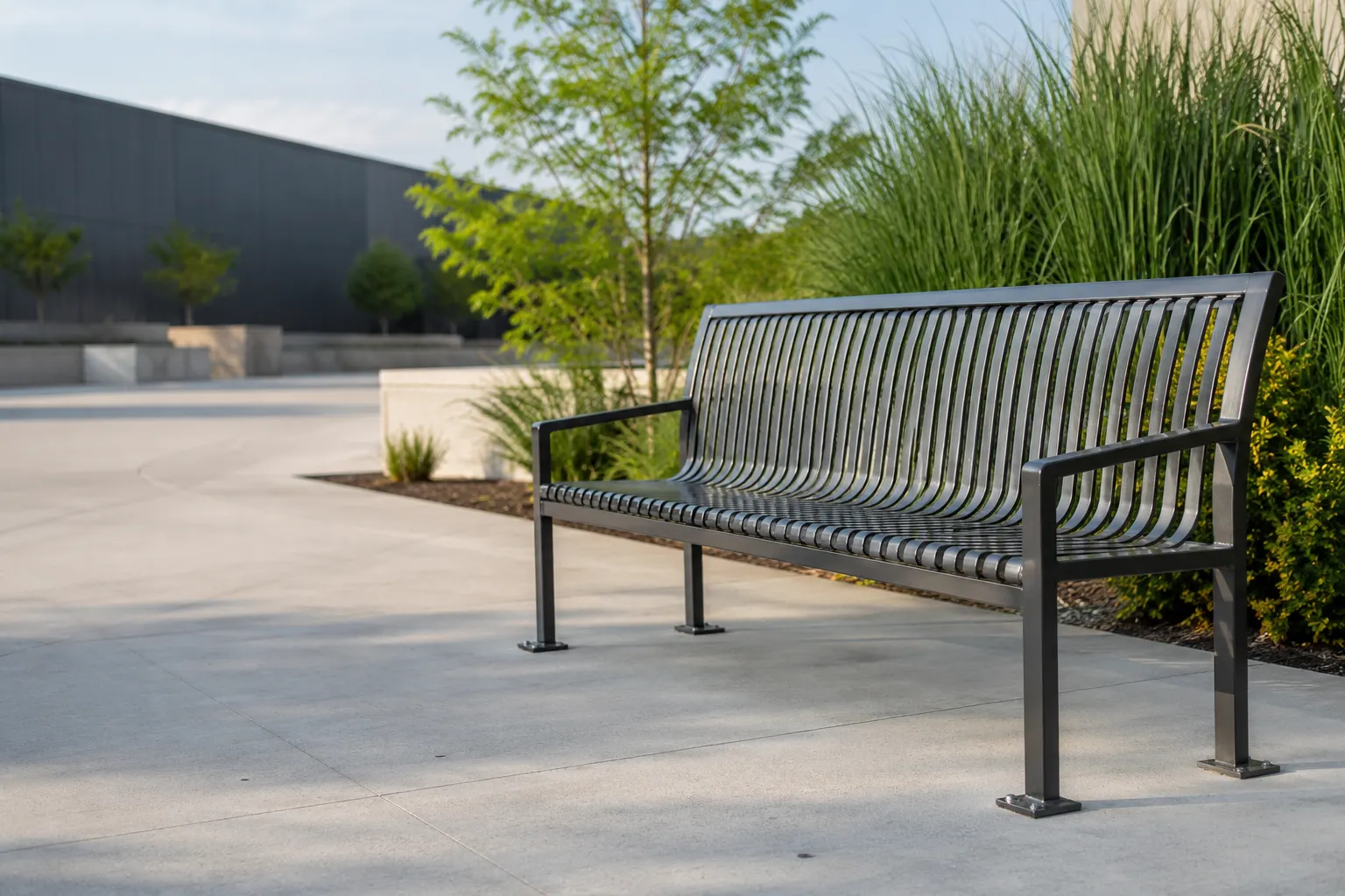 Park Benches in Markham, Ontario — fabricated and installed by The Grate Guys