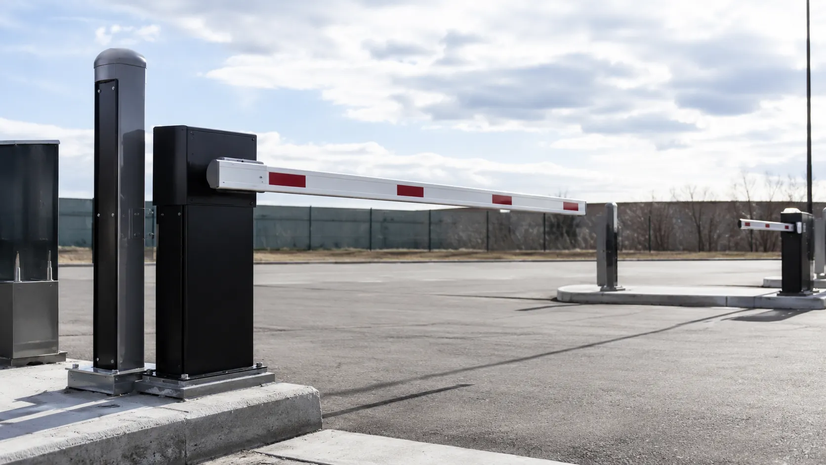 Parking Barrier Arms in Markham, Ontario — fabricated and installed by The Grate Guys