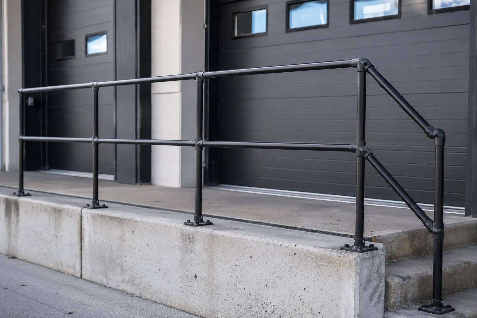 Completed Pipe and Tube Railing installation in Pickering by The Grate Guys
