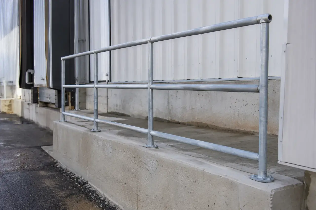 Completed Pipe and Tube Railing installation by The Grate Guys