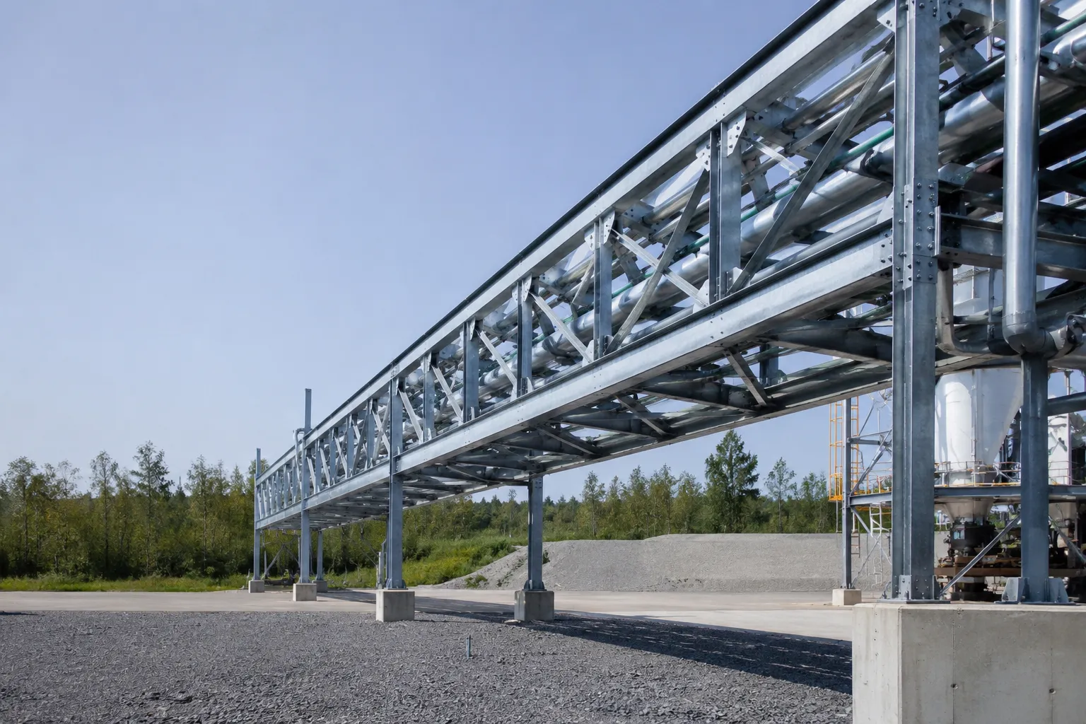 Pipe Bridges in Maple, Ontario — fabricated and installed by The Grate Guys
