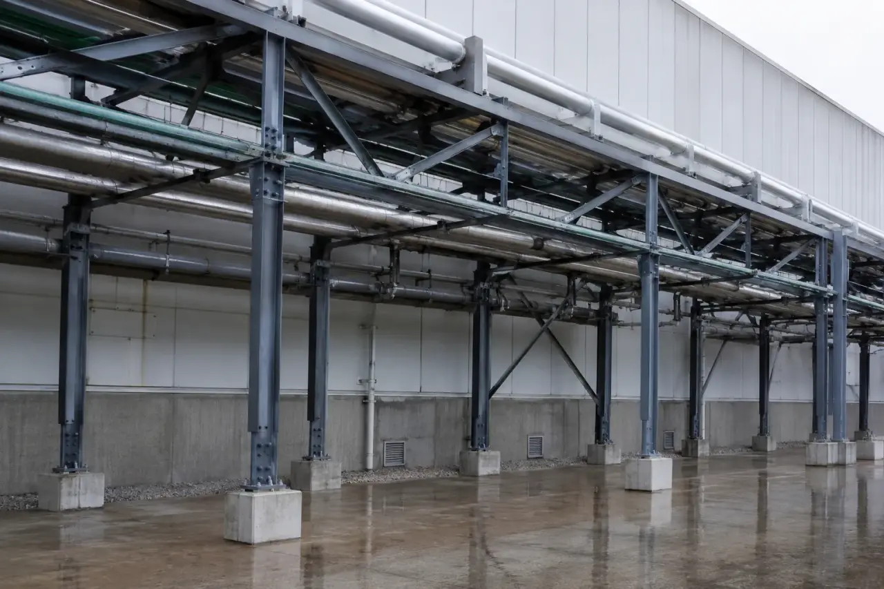 Completed Pipe Racks installation in Ajax by The Grate Guys