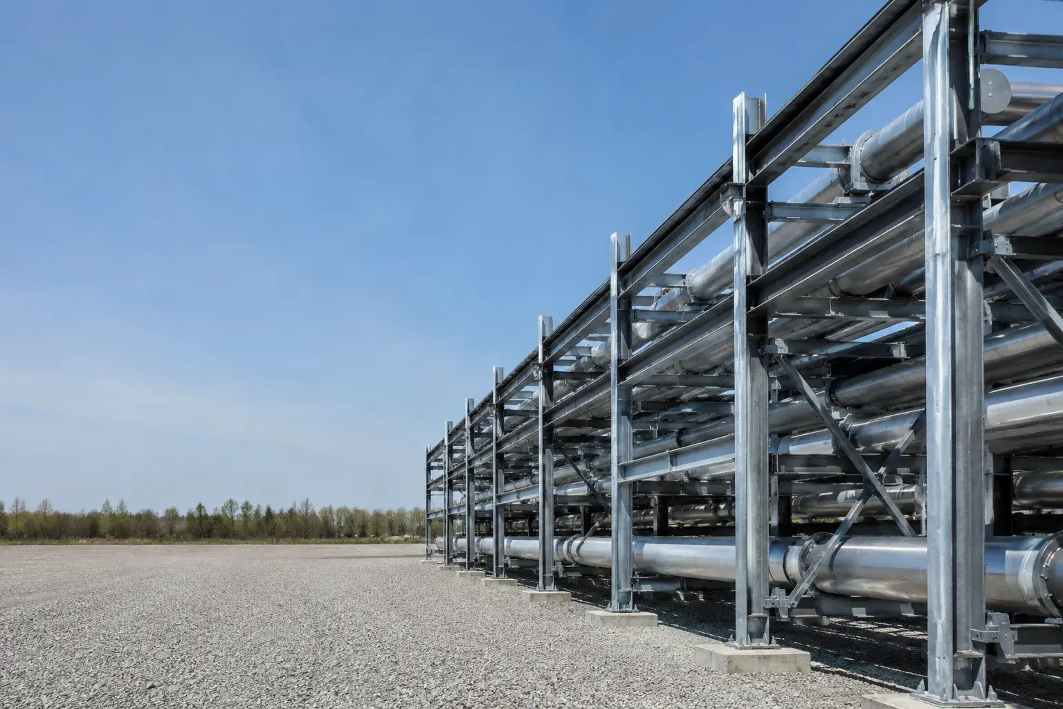 Pipe Racks in Ajax, Ontario, fabricated and installed by The Grate Guys