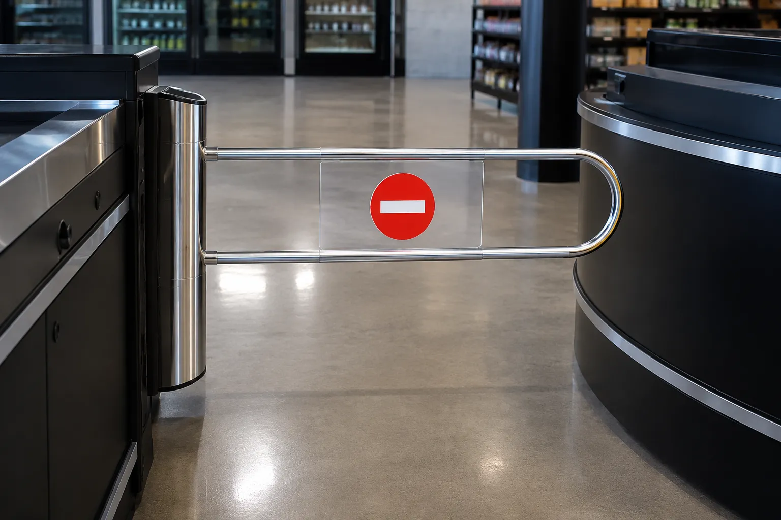 Protective Checkout Barriers in Maple, Ontario — fabricated and installed by The Grate Guys