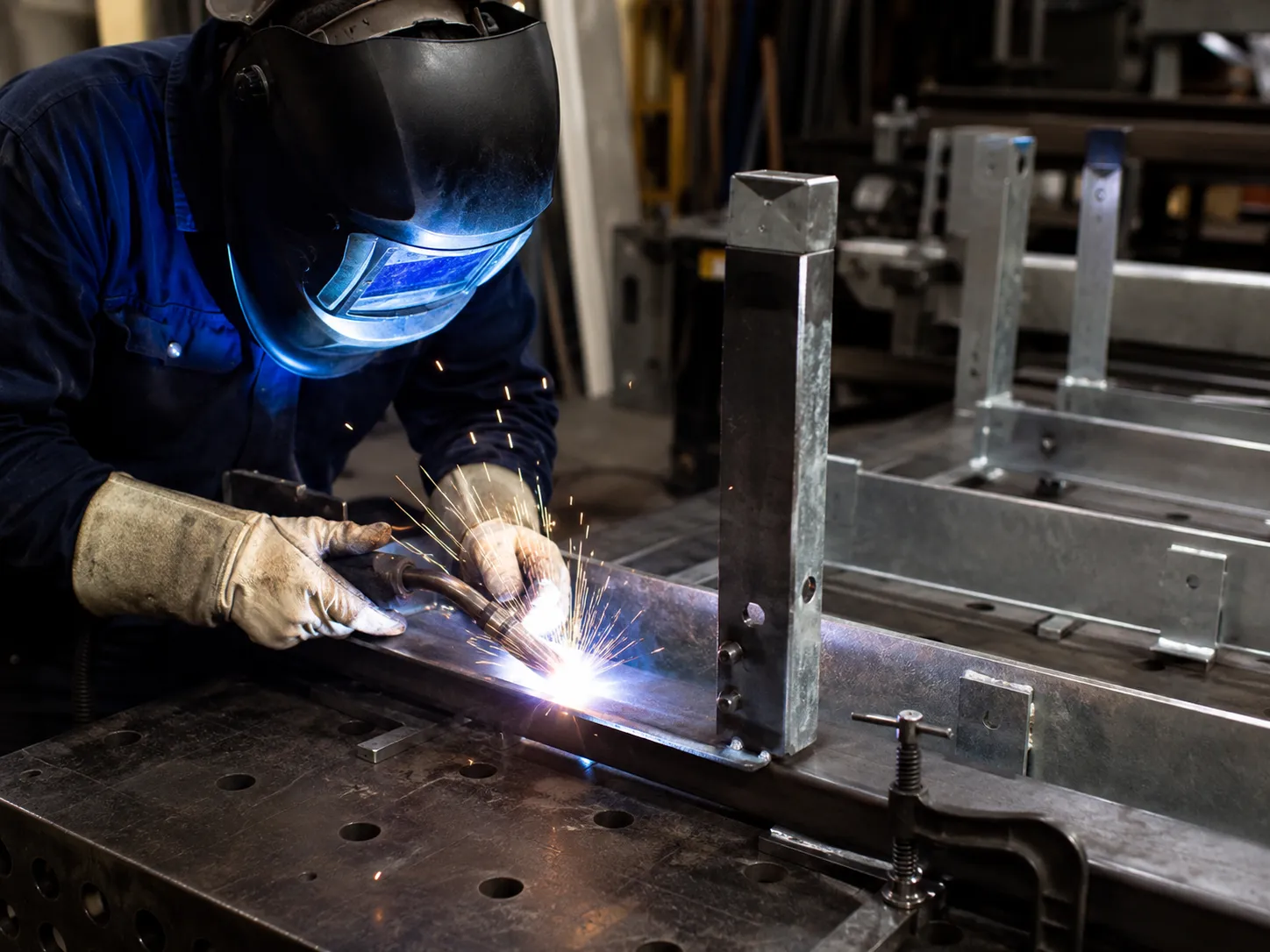 Protective Checkout Barriers in Maple being fabricated and installed by The Grate Guys