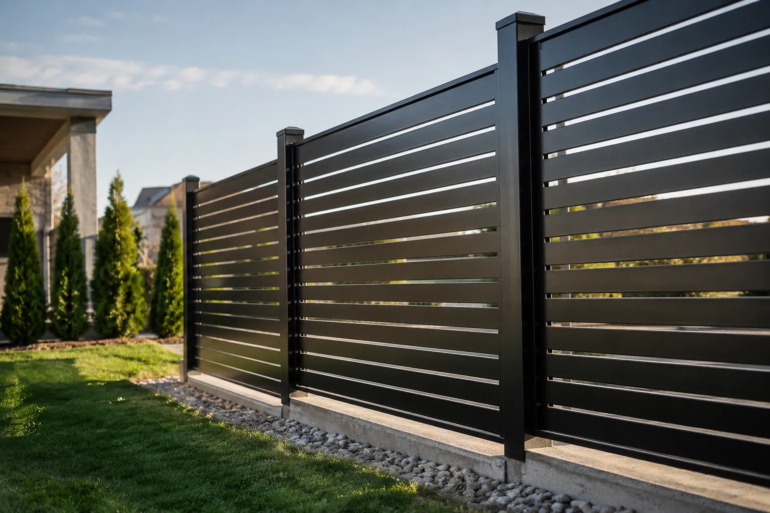 Residential Metal Fencing in Maple, Ontario — fabricated and installed by The Grate Guys