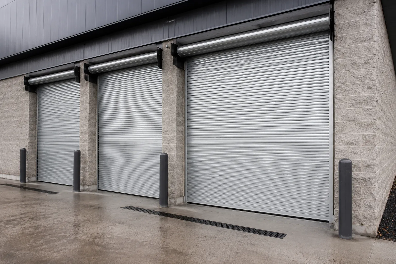 Rolling Steel Doors in Maple being fabricated and installed by The Grate Guys