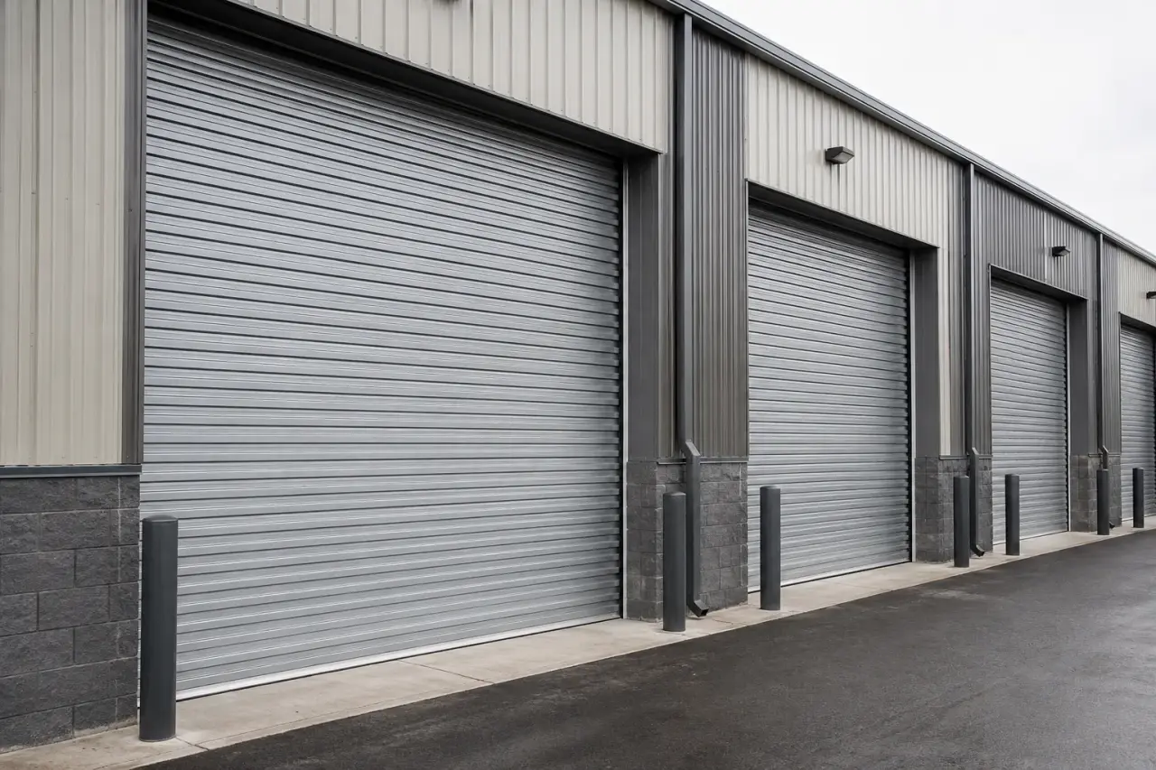 Completed Rolling Steel Doors installation by The Grate Guys