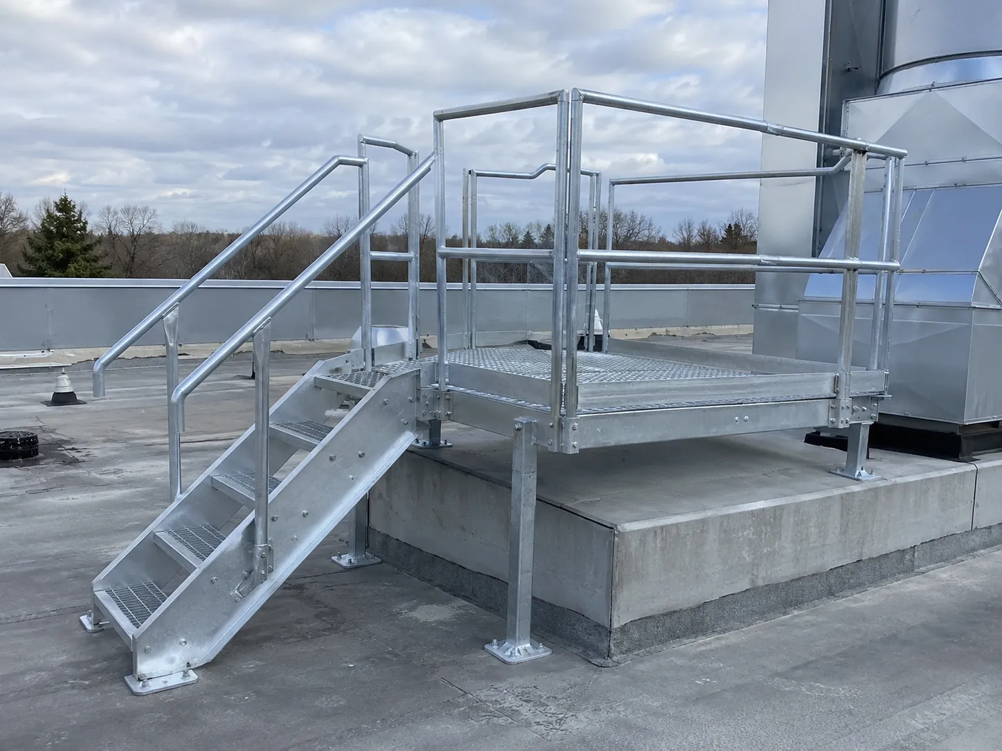 Completed Rooftop Access Platforms installation in Grimsby by The Grate Guys