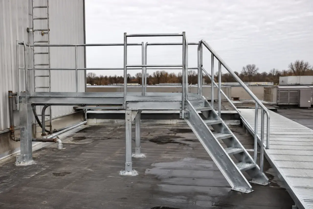 Completed Rooftop Access Platforms installation by The Grate Guys