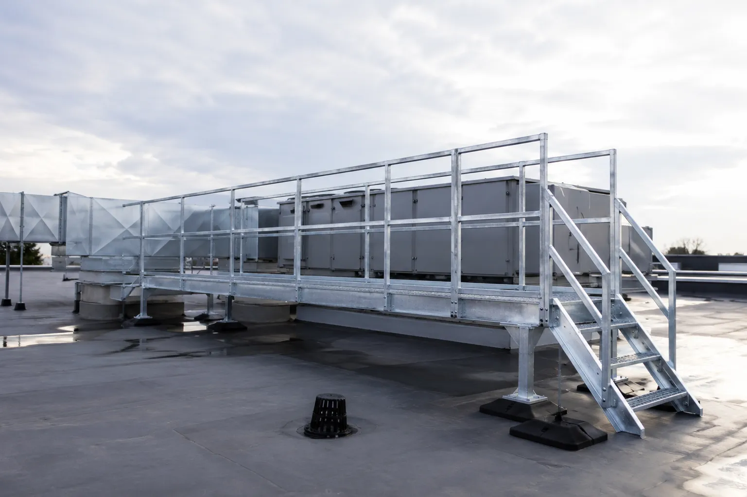Rooftop Access Platforms in Grimsby, Ontario — fabricated and installed by The Grate Guys