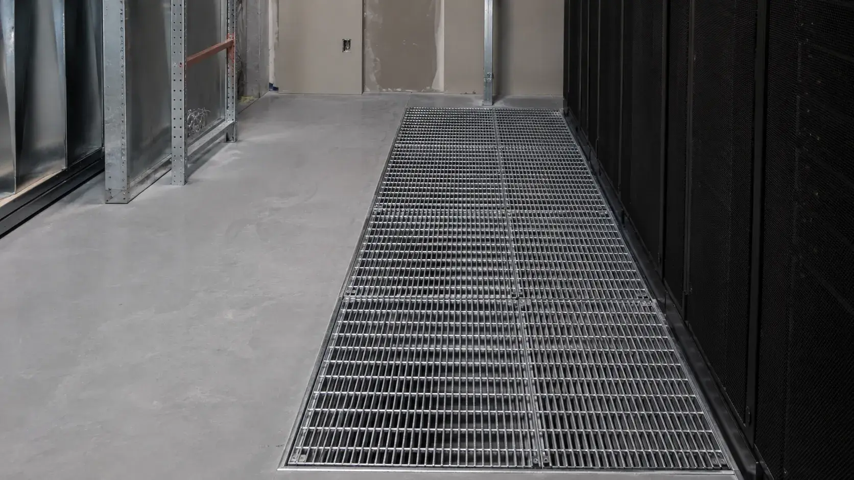 Server Room Floor Grates in Aurora, Ontario, fabricated and installed by The Grate Guys