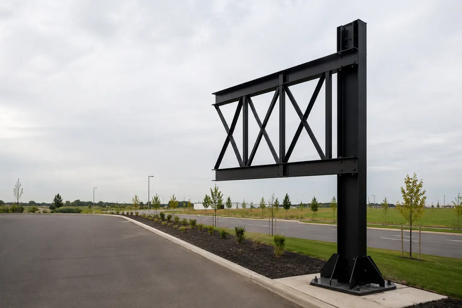 Sign Structures in Richmond Hill, Ontario, fabricated and installed by The Grate Guys