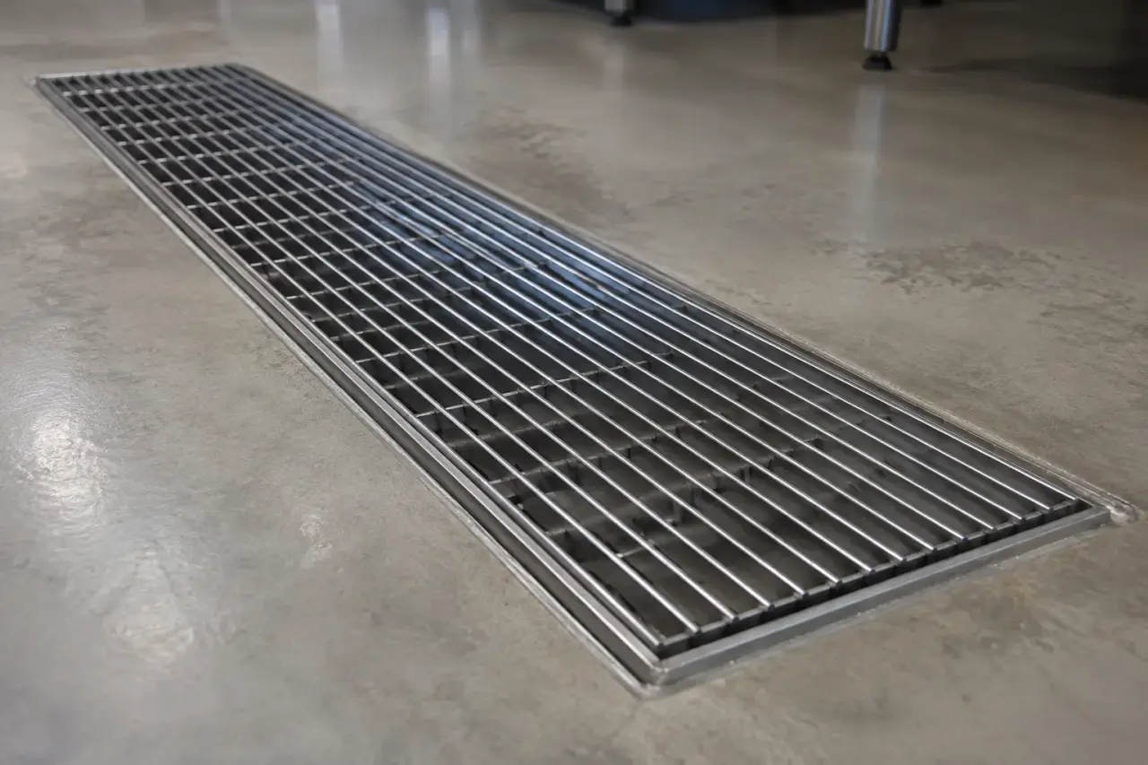 Completed Stainless Floor Grates installation in Caledon by The Grate Guys