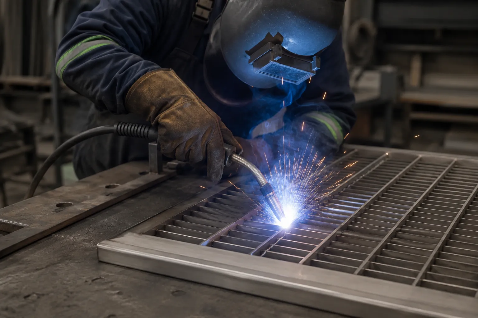 Stainless Steel Floor Grates in Ancaster being fabricated and installed by The Grate Guys
