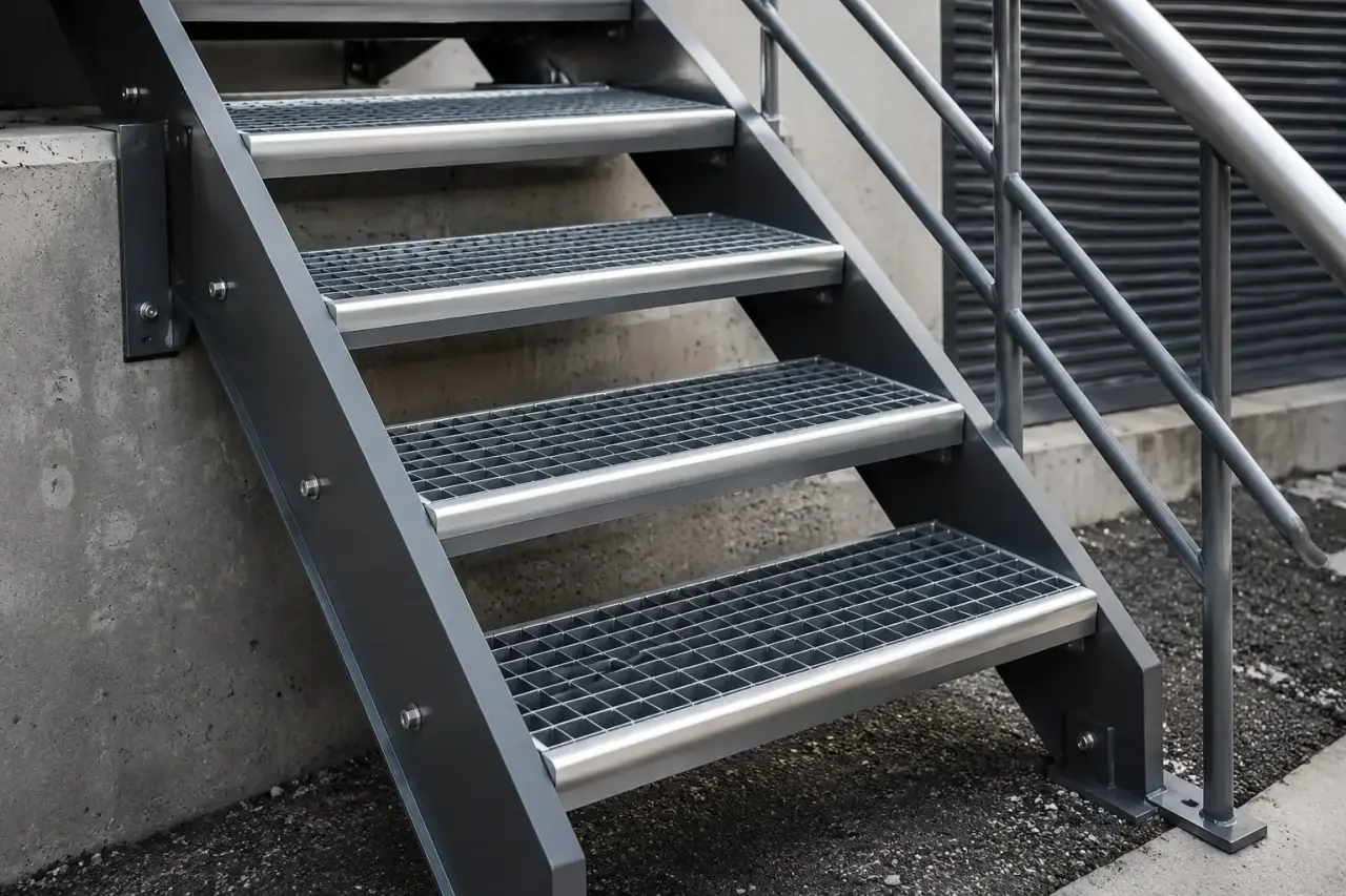 Completed Stair Nosing installation in Caledon by The Grate Guys