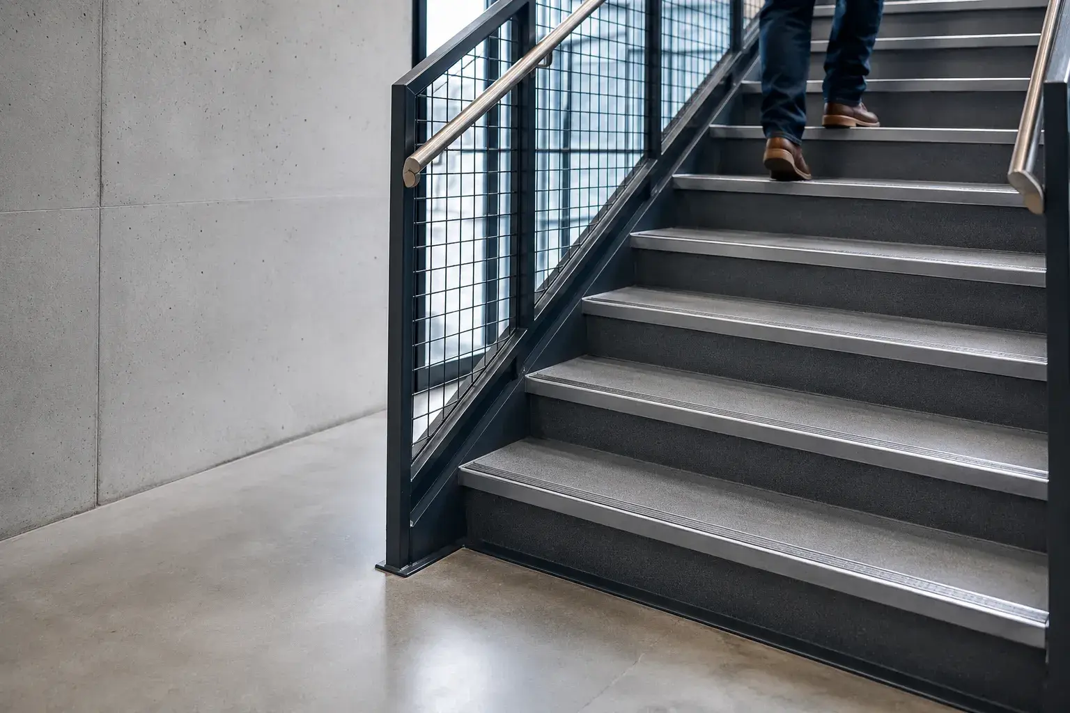 Stair Nosing in Caledon, Ontario, fabricated and installed by The Grate Guys