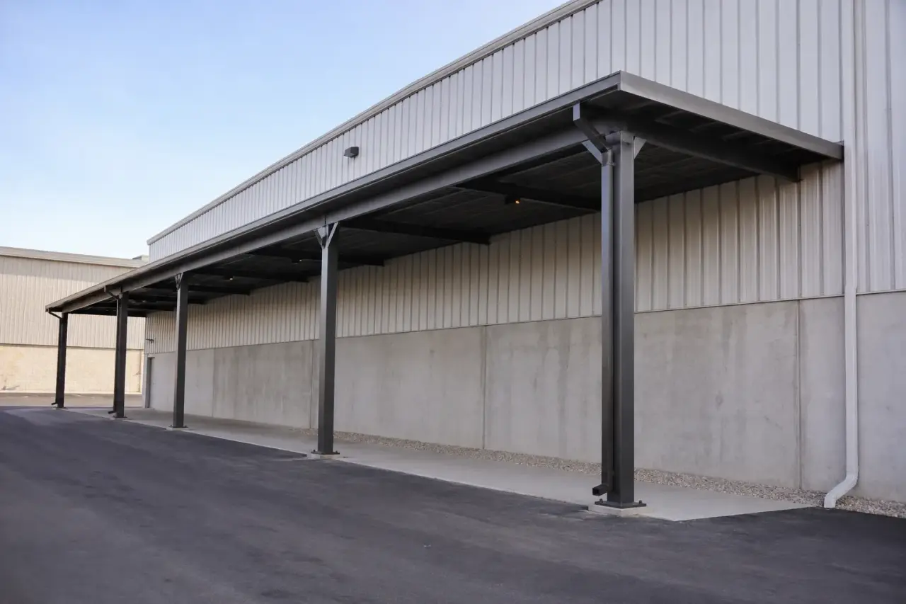 Completed Steel Canopies installation by The Grate Guys