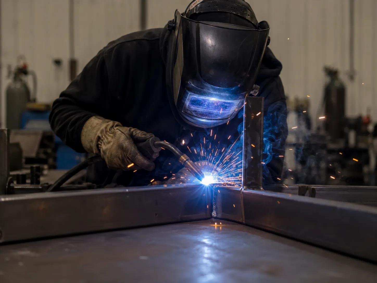 Steel Canopies in Ancaster being fabricated and installed by The Grate Guys