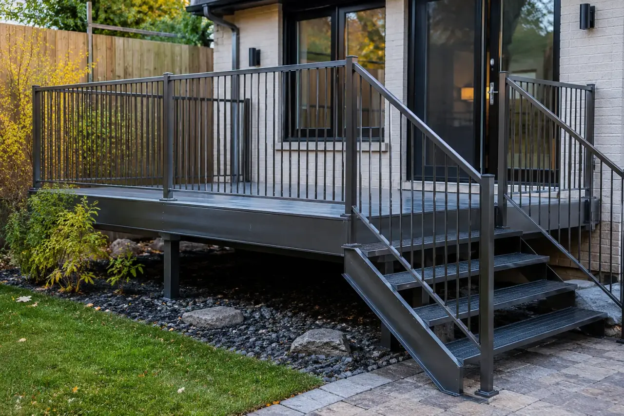Completed Steel Decks installation by The Grate Guys