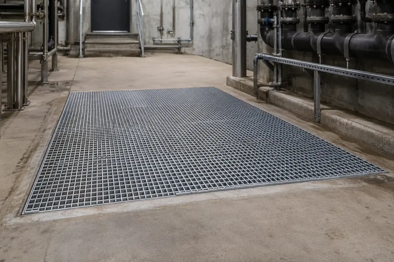 Completed Steel Floor Plate installation in Bradford by The Grate Guys