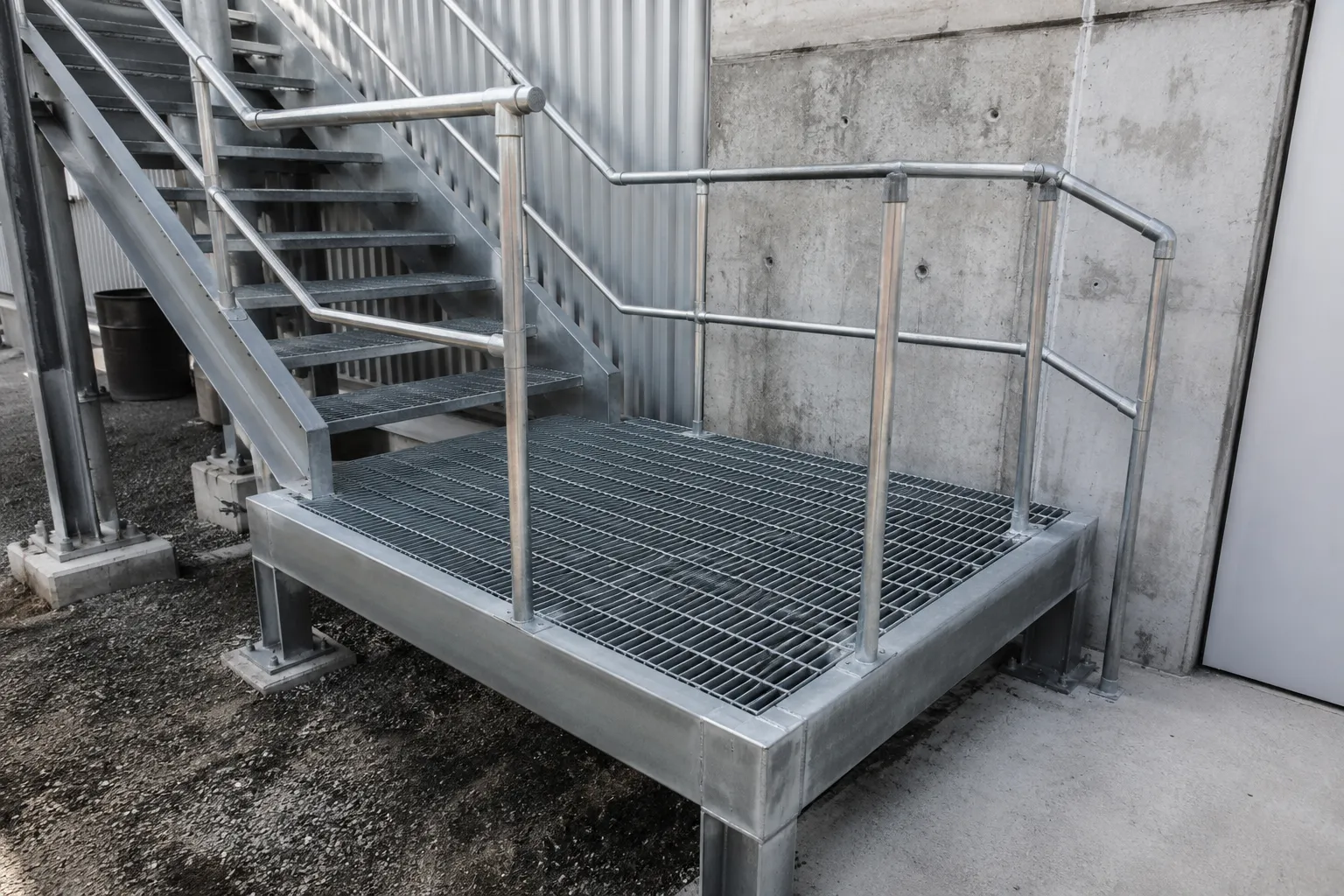 Completed Steel Landings installation in Ancaster by The Grate Guys