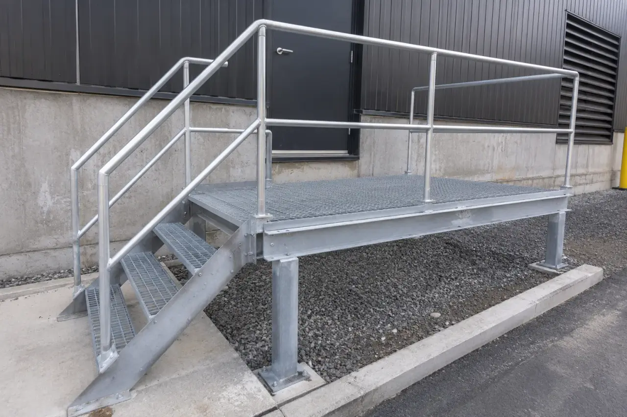 Completed Steel Landings installation by The Grate Guys