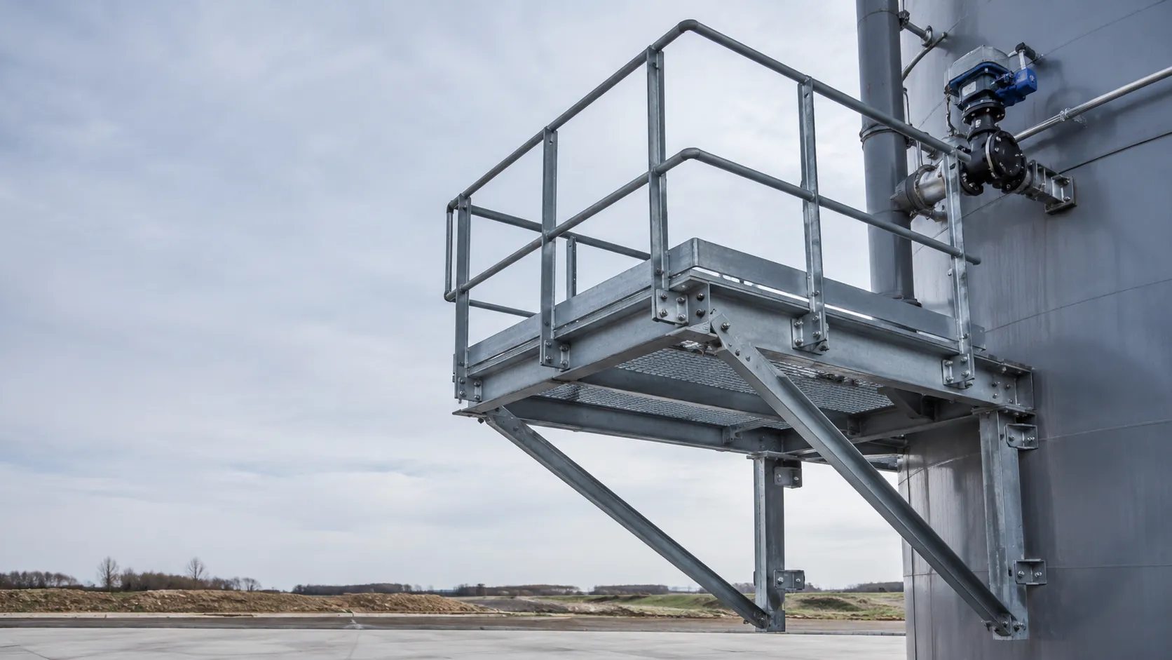 Steel Landings in Ancaster, Ontario — fabricated and installed by The Grate Guys