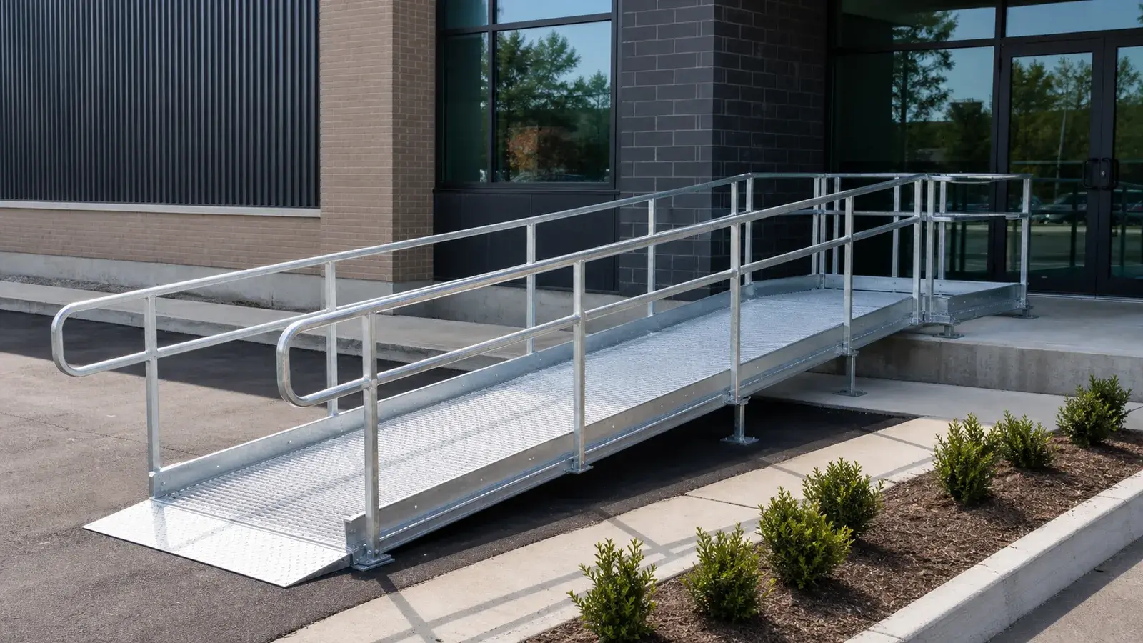 Steel Ramps in Bradford, Ontario, fabricated and installed by The Grate Guys