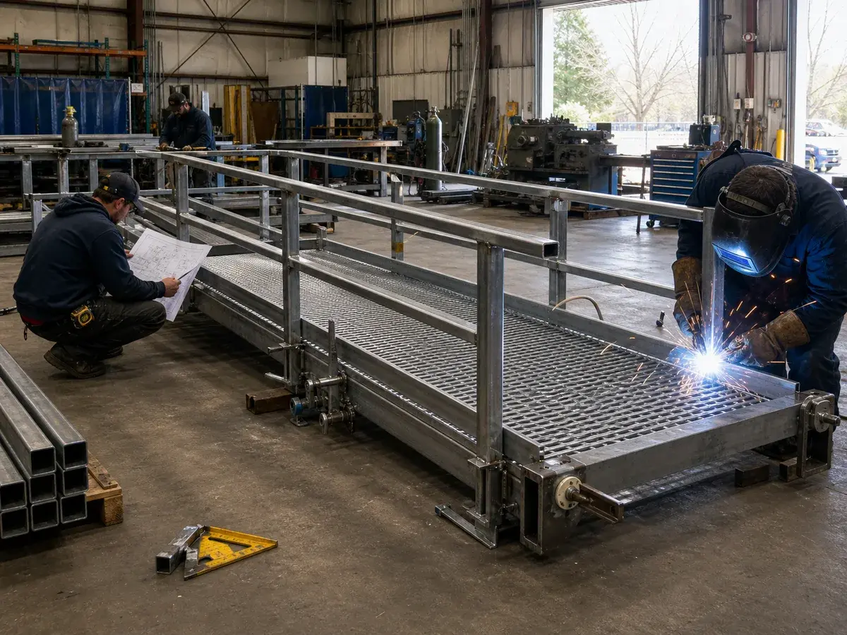 Completed Steel Ramps installation in Bradford by The Grate Guys