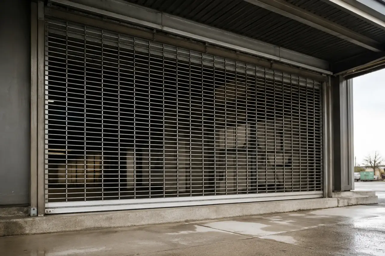 Completed Storefront Security Grilles installation by The Grate Guys