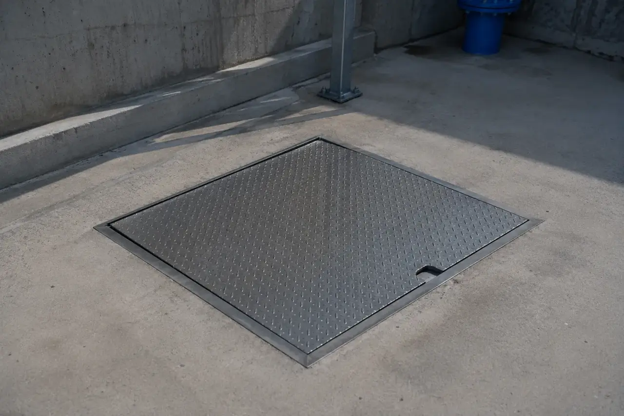 Completed Sump Pit Covers installation in Caledon by The Grate Guys