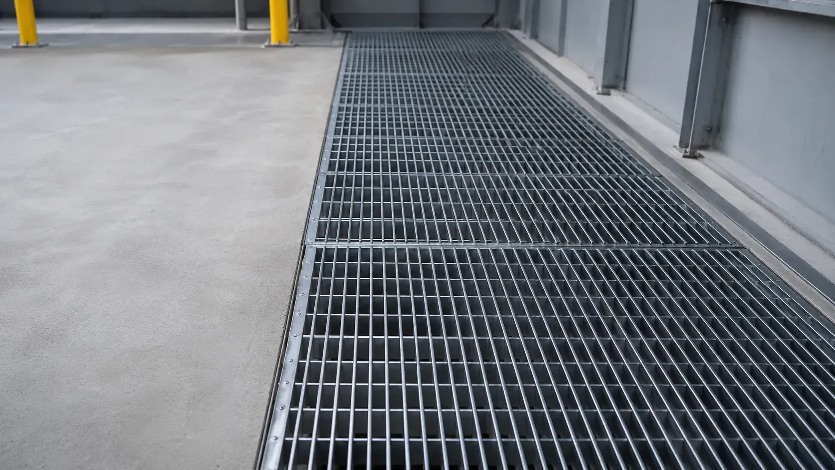 Swage Locked Grating in Aurora, Ontario, fabricated and installed by The Grate Guys