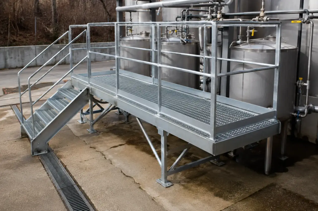 Where tank access platforms are needed in Ajax for Tank Access Platforms in Ajax
