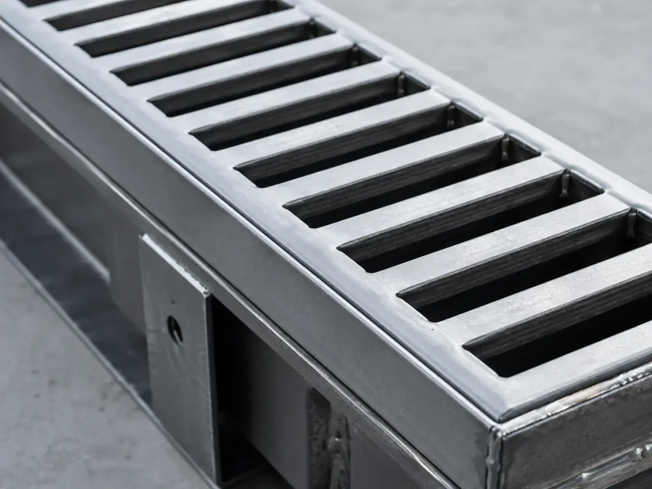 Trench Drain Grates being fabricated and installed by The Grate Guys
