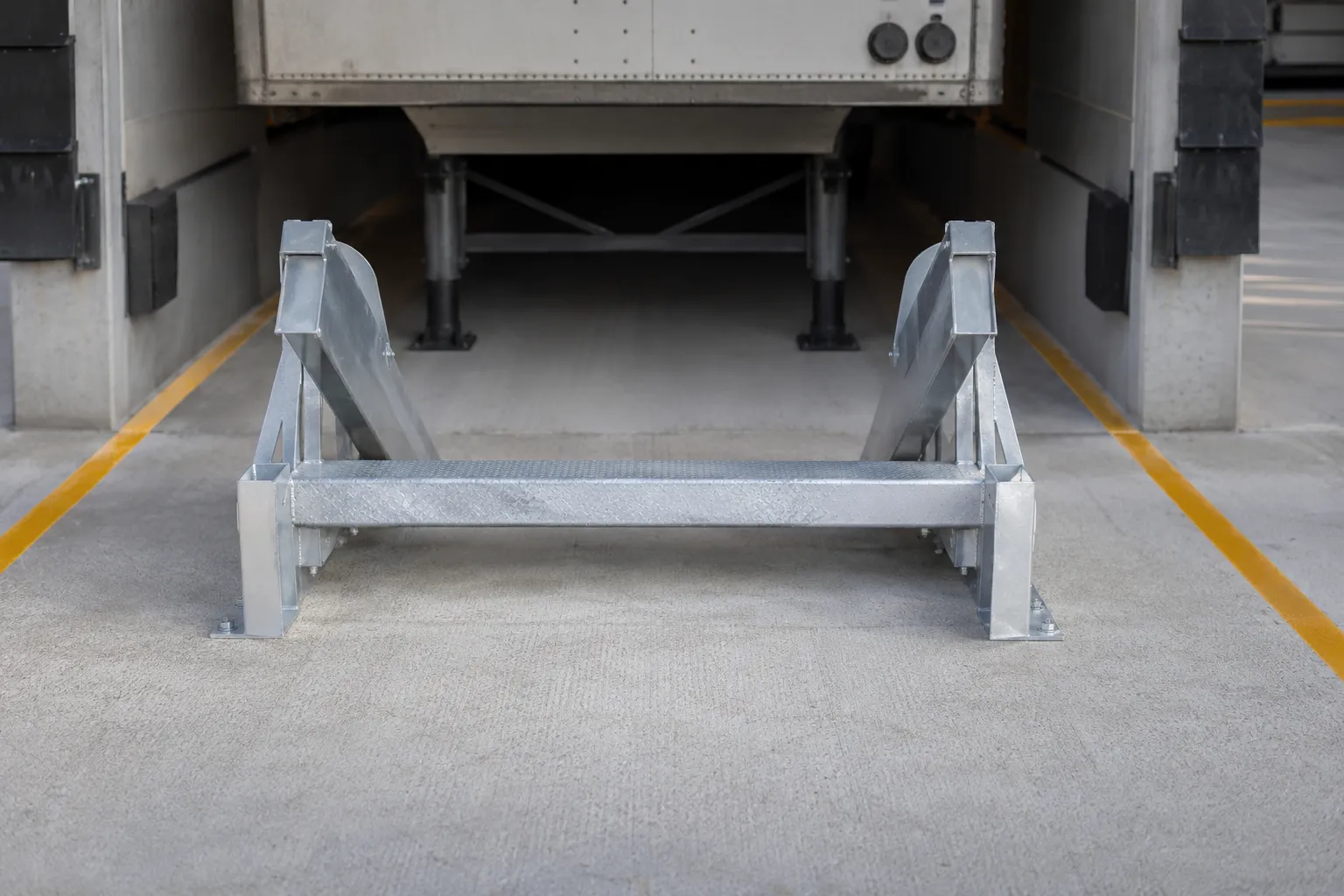 Completed Truck Restraints installation in Maple by The Grate Guys