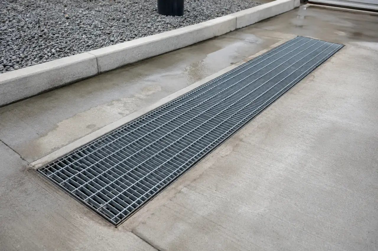 Completed Turnkey Grate Drainage and Concrete Services installation in Aurora by The Grate Guys