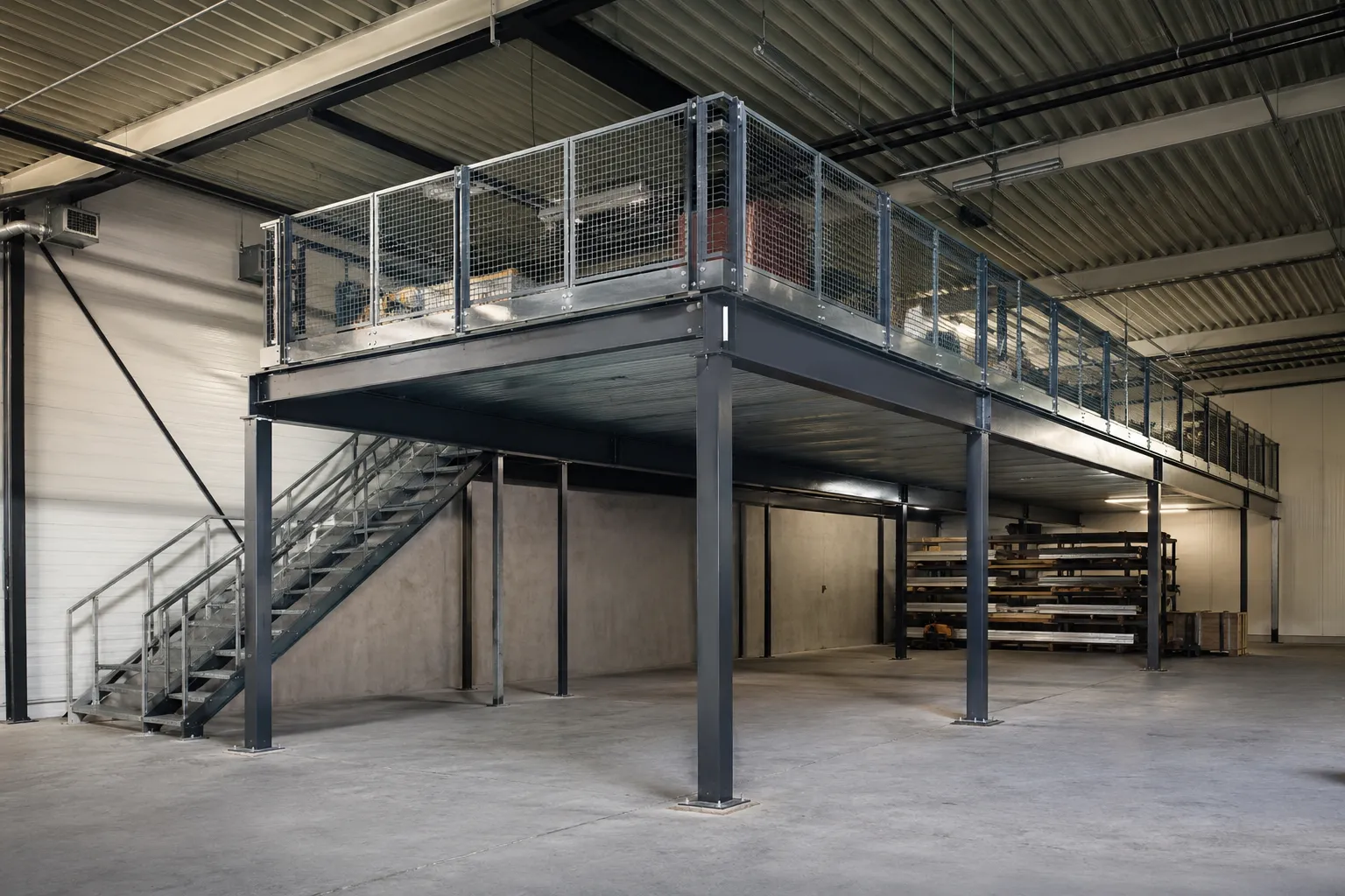Completed Warehouse Mezzanines installation in Markham by The Grate Guys
